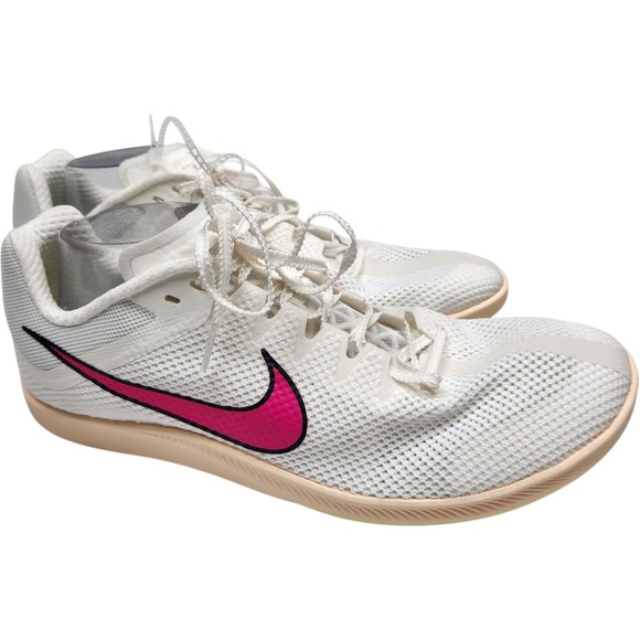Nike Rival Distance Track and Field Shoes White Pink Men's Size 12 Cleats New - Picture 1 of 11